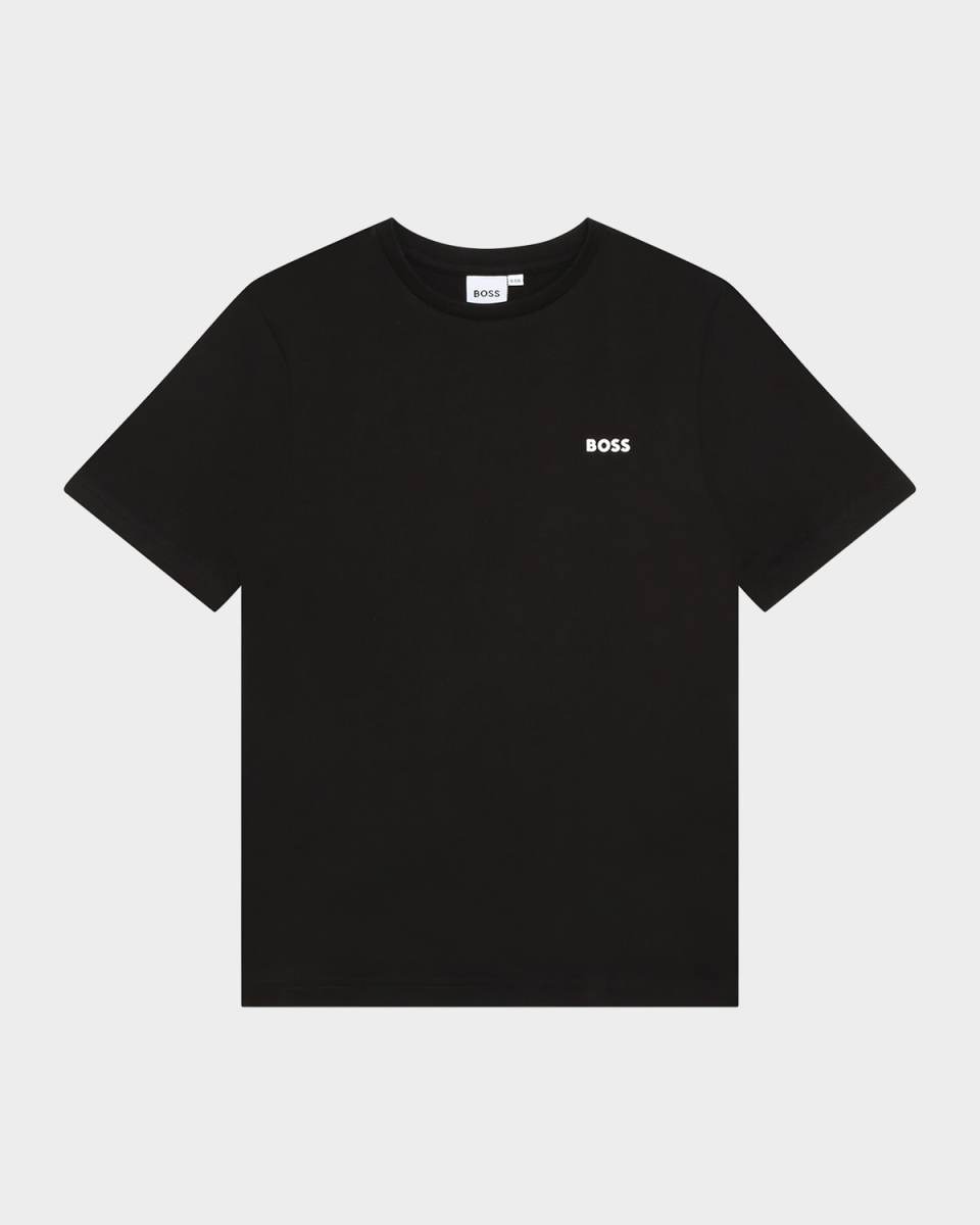 Boy's Contrast Logo-Print T-Shirt, Size 4-5